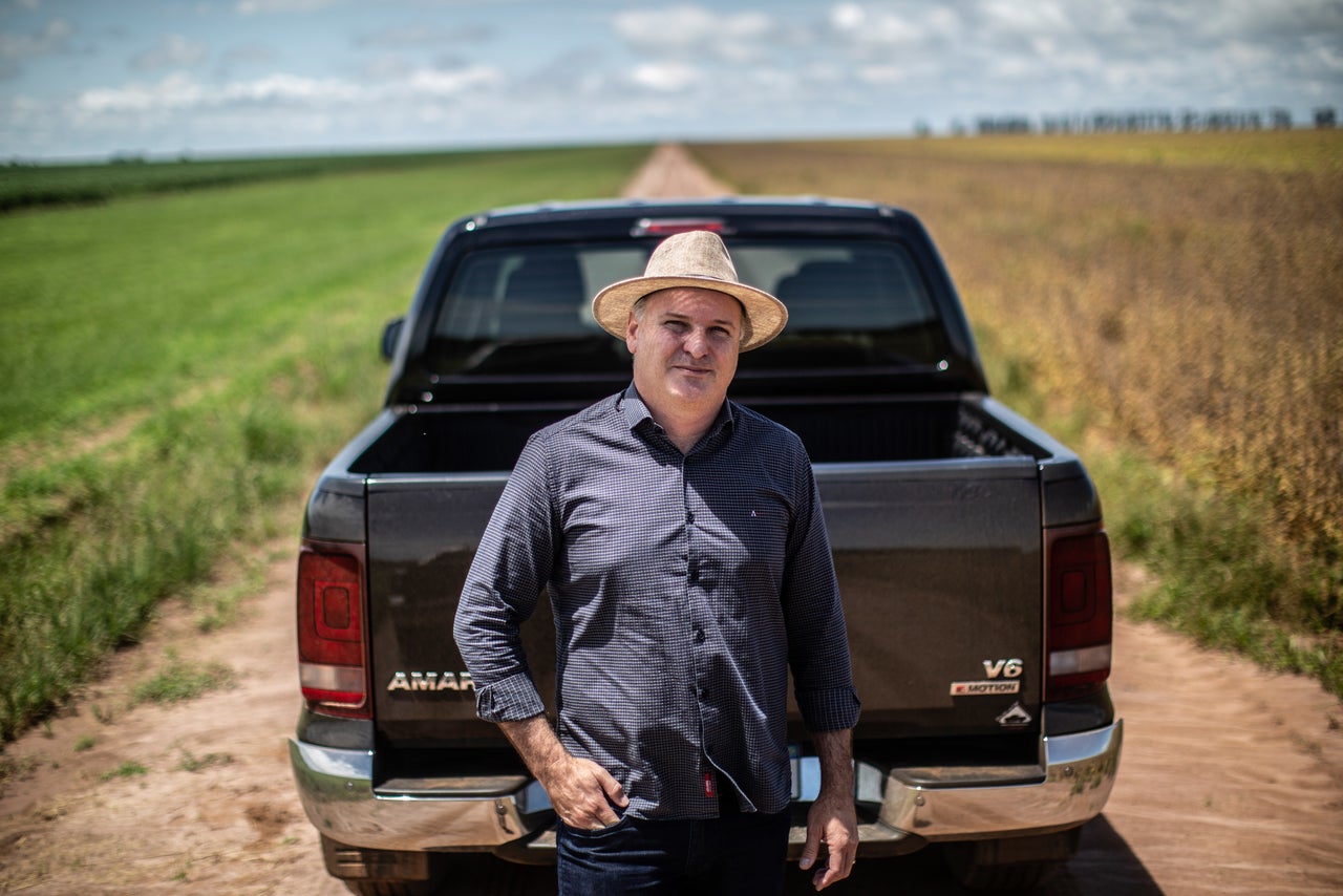 Alan Juliani, president of the Bahia soy producers association, at his farm in Roda Velha in Bahia state.