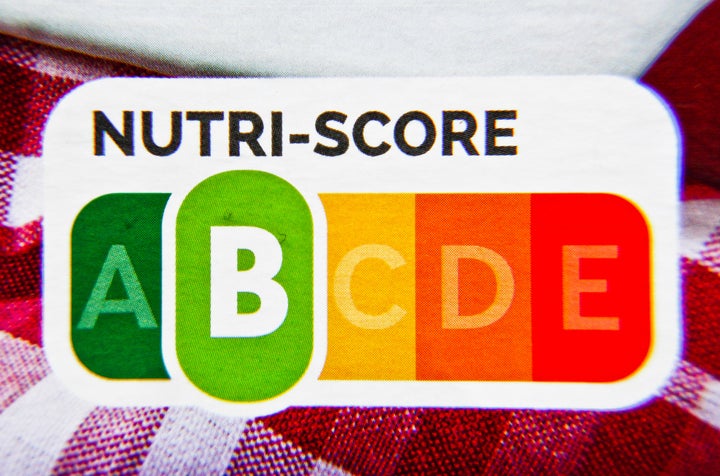 Ejemplo de etiquetado Nutriscore.