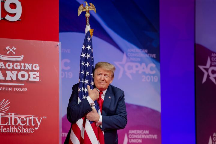 Donald Trump, pictured at the 2019 Conservative Political Action Conference, is looking to cash in on his appearance at this year's CPAC.