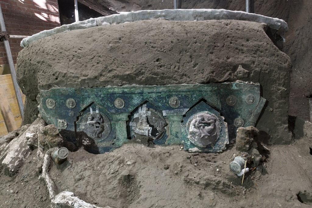 Près de Pompéi, un char d'époque romaine trouvé en excellent état