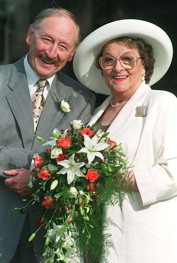 Frank Mills pictured with former Coronation Street co-star, the late Betty Driver
