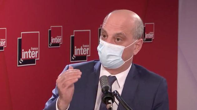 Le ministre de l'Education nationale Jean-Michel Blanquer au micro de France Inter le 2 mars 2021