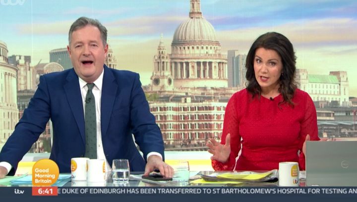 Piers with former GMB co-host Susanna Reid