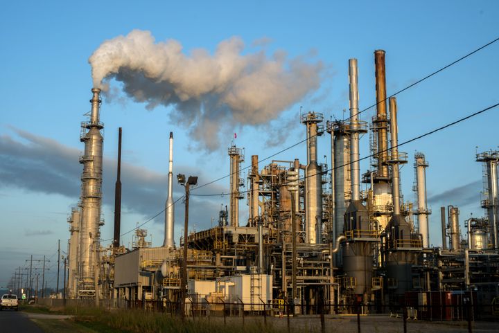 Smoke billows from one of many chemical plants in the Baton Rouge, Louisiana, area Oct. 12, 2013. Cancer Alley is one of the most polluted areas of the United States.