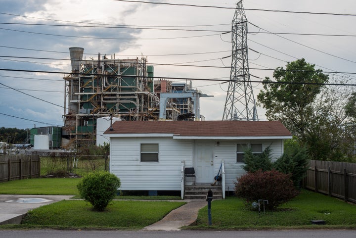 A house along the long stretch of River Road by the Mississippi River and the many chemical plants October 12, 2013.