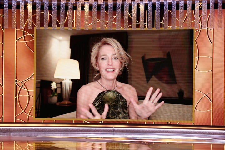 Gillian Anderson at Sunday night's Golden Globes.