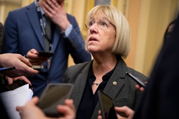 Sen. Patty Murray (D-Wash.) praised the new coronavirus relief package, the American Rescue Plan, for "finally prioritizing economic policies that support working women and families."