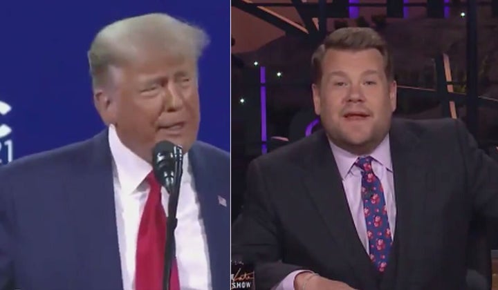 James Corden roasts Trump's CPAC speech on the 'The Late Late Show'.
