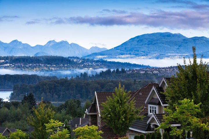 Houses in the Greater Vancouver city of Surrey, B.C.