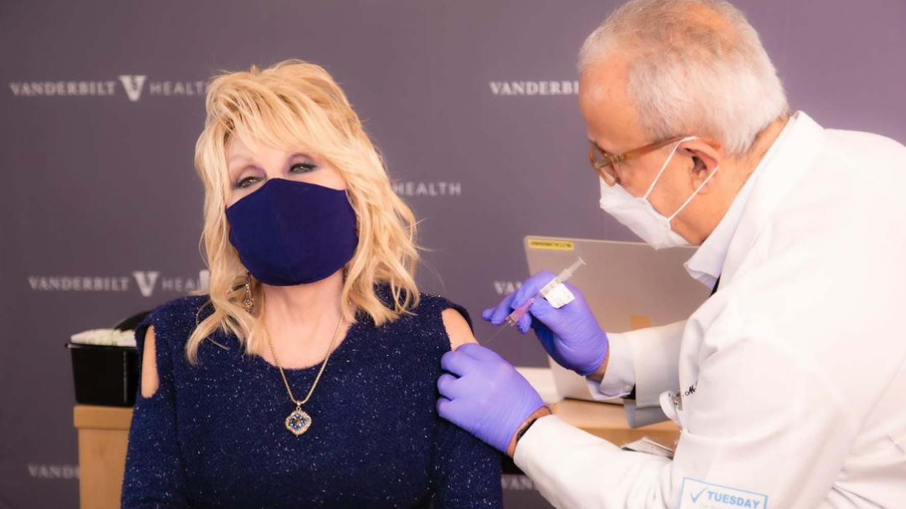 Dolly Parton's COVID-19 Vaccine Shot Comes With A 'Jolene' Twist
