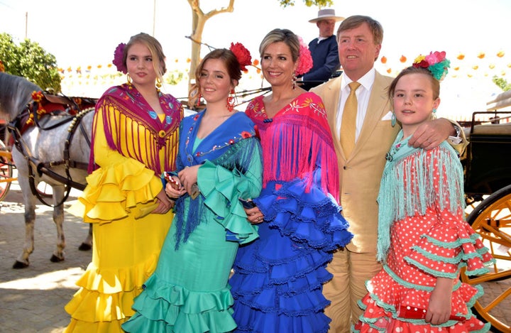 La familia real holandesa, en la Feria de Abril.
