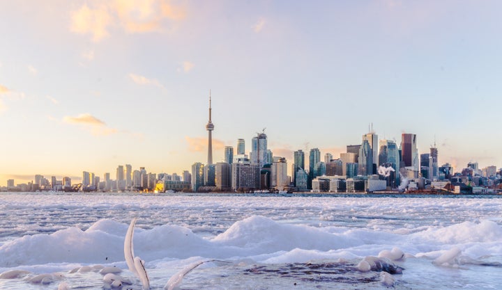 The Toronto skyline as seen from Ward's Island.