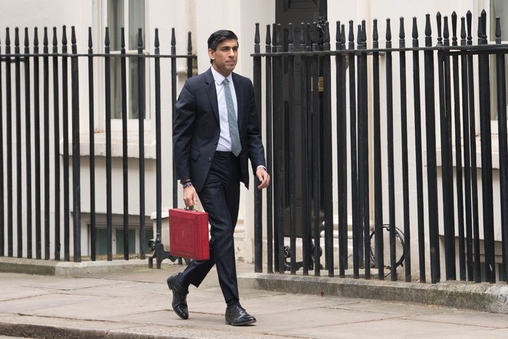 Chancellor Rishi Sunak heads to the Commons to deliver his budget 