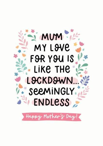 Lockdown Love Mother's Day Card Thortful
