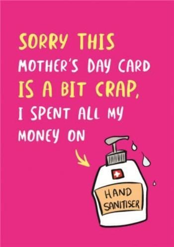 Hand Sanitiser Mother's Day Card, Moonpig