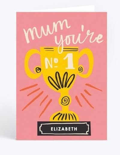 No. 1 Mum Award, Mother's Day Card, Papier