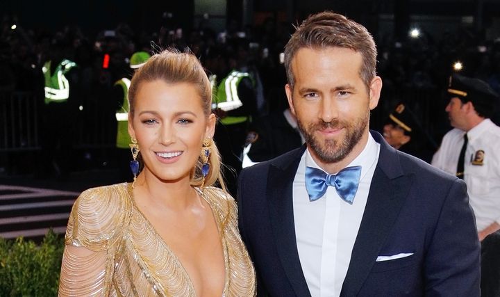 Blake Lively and Ryan Reynolds at the 2017 Met Gala on May 1, 2017.