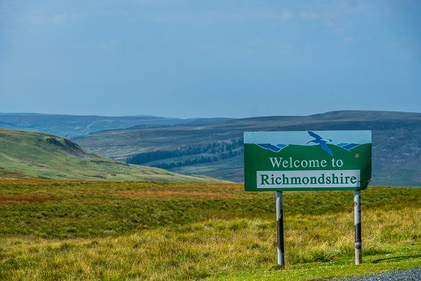 The Yorkshire border in the Richmondshire district