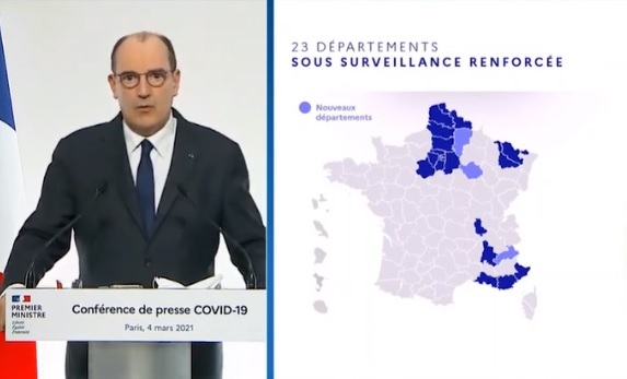 Covid-19: Castex demande aux habitants des départements en vigilance d'éviter d'en sortir