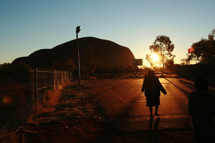 The Aboriginal community of Mutitjulu, in the shadow of Uluru, where the AstraZeneca vaccine will be available at the Mutitjulu Health Service.