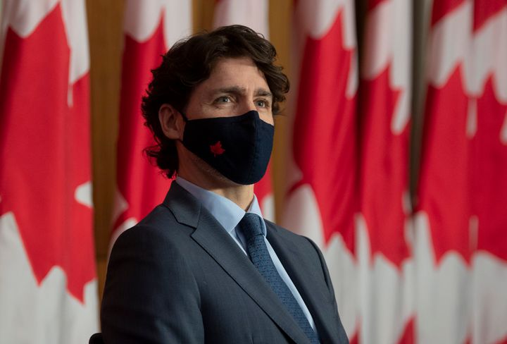 Prime Minister Justin Trudeau listens during a news conference in Ottawa on Wednesday.