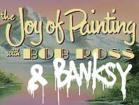 ★Europeam Bob作品『Chase The Rainbow』Banksy Banksy confirms prison-escape mural is his with Bob Ross-inspired
