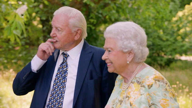 Queen Elizabeth II and David Attenborough