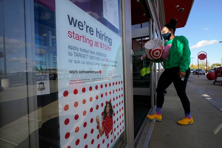 This Target store in Westwood, Massachusetts, was apparently hiring on Sept. 30, 2020, but the prospects weren't great at man