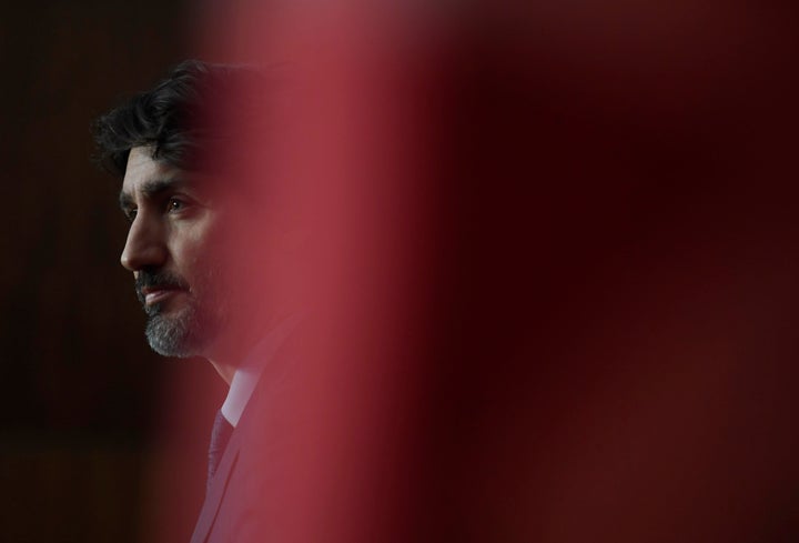 Prime Minister Justin Trudeau is seen during a news conference in Ottawa on March 3, 2021.