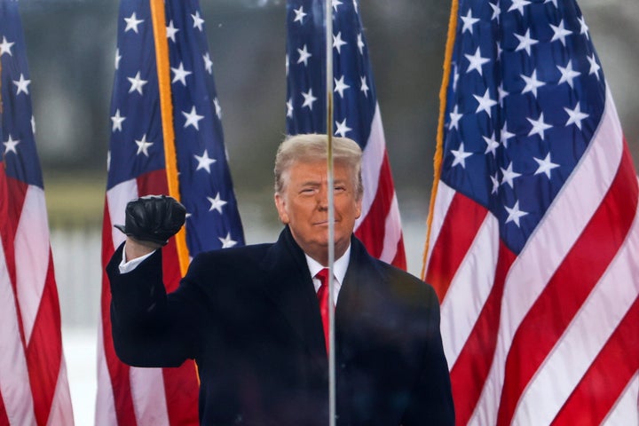 President Donald Trump speaks at the Jan. 6 "Stop the Steal" rally that preceded the storming of the Capitol.