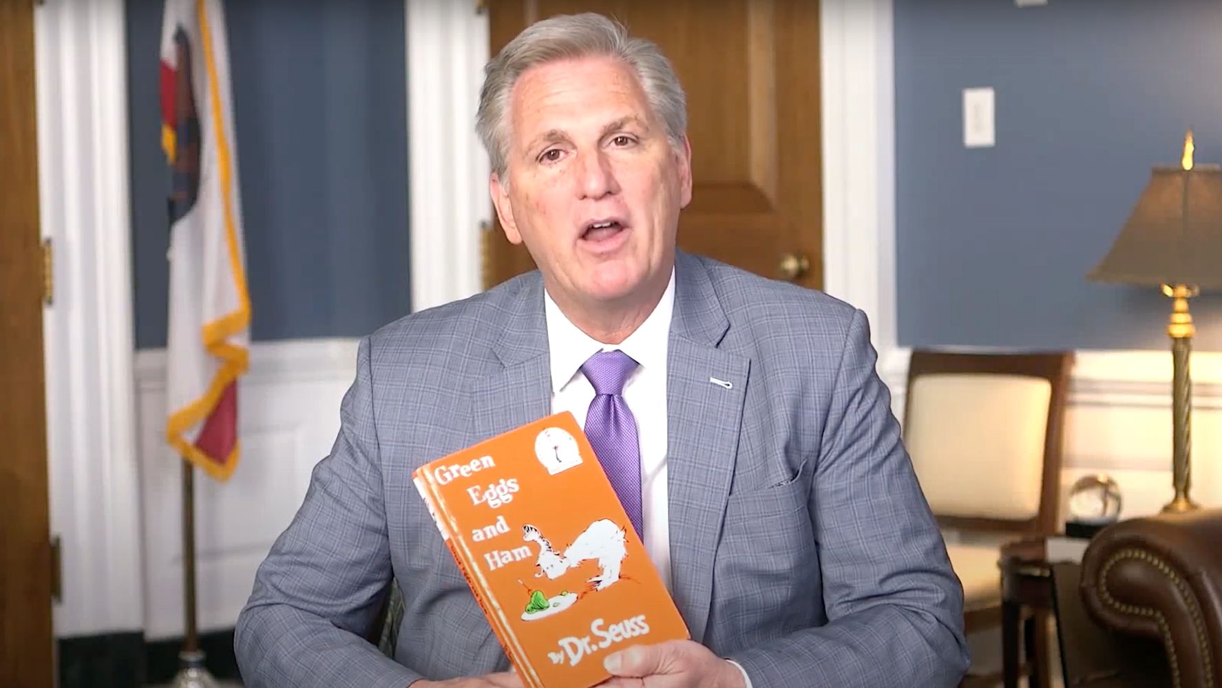Dr. Seuss Stunt by Kevin McCarthy makes people very, very confused