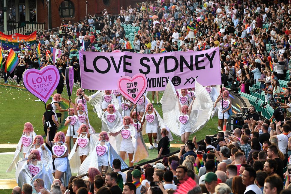 The City of Sydney float at the 43rd Sydney Gay and Lesbian Mardi Gras Parade at the SCG on March 06, 2021 in Sydney, Australia.