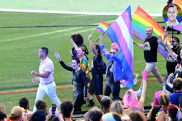 Lord Mayor of Sydney Clover Moore attends the 43rd Sydney Gay and Lesbian Mardi Gras Parade at the SCG on March 06, 2021 in Sydney, Australia.