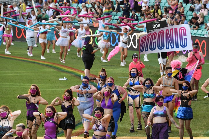 Biconic at the 43rd Sydney Gay and Lesbian Mardi Gras Parade at the SCG on March 06, 2021 in Sydney, Australia.