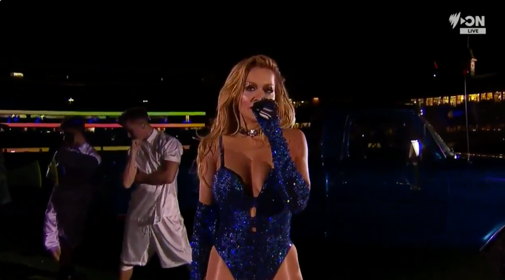 Rita Ora performs at the 2021 Sydney Gay and Lesbian Mardi Gras