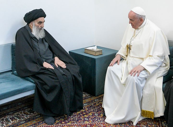 Pope Francis meets Grand Ayatollah Ali al-Sistani
