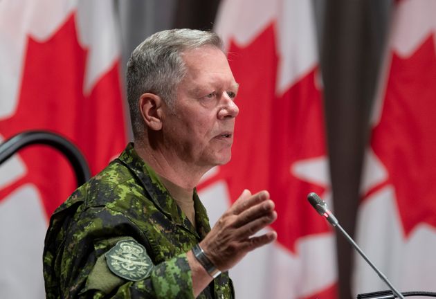 Jonathan Vance responds to a question during a news conference on June 26, 2020 in Ottawa.