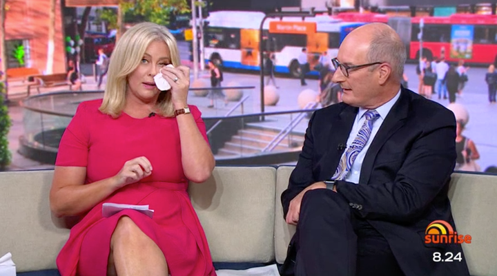 Samantha Armytage and 'Sunrise' co-host David 'Kochie' Koch on Monday