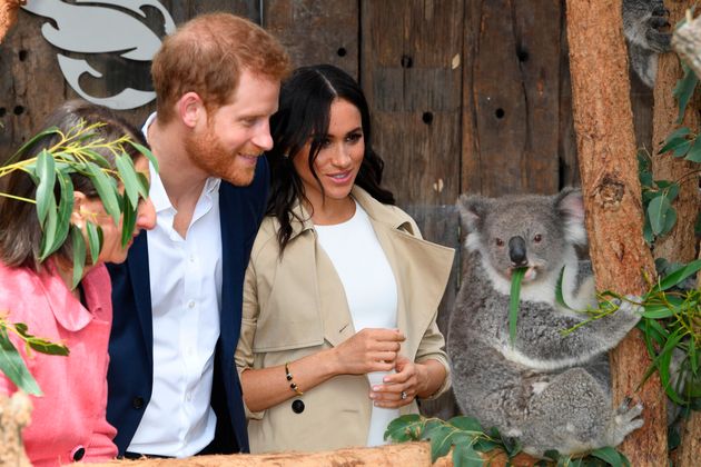 Prince Harry and Meghan Markle at the Taronga Zoo in Sydney, Australia during their royal tour in 2018.