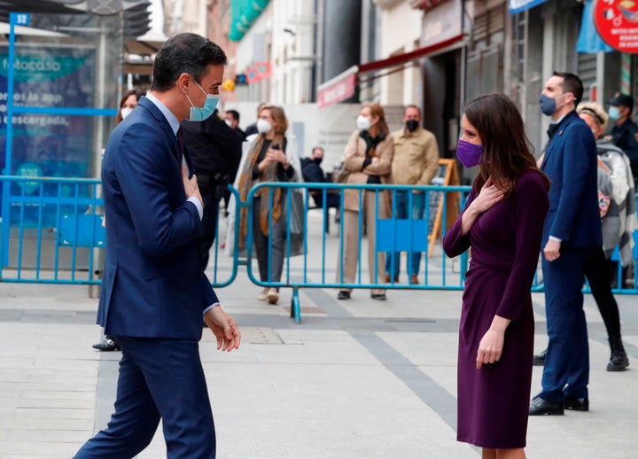 Irene Montero y Pedro Sánchez