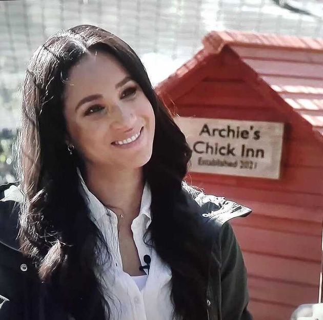 Meghan Markle talks with Oprah about the family's rescue hens.