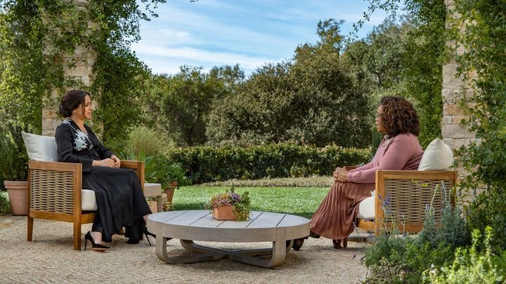Meghan Markle and Oprah Winfrey during their US TV interview