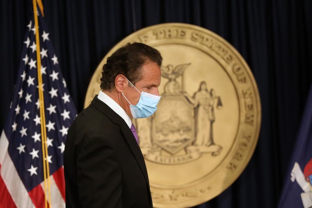New York Gov. Andrew Cuomo (D) arrives for a news conference on Sept. 8, 2020, in New York