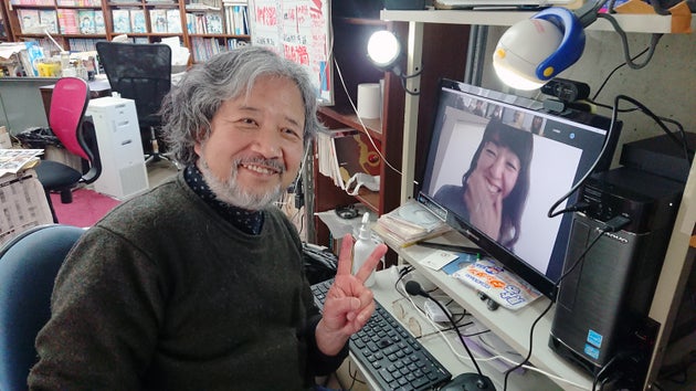 オンライン取材に答える、うえやまさん