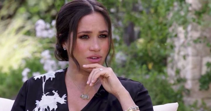 Meghan Markle during her interview with Opra Winfrey.