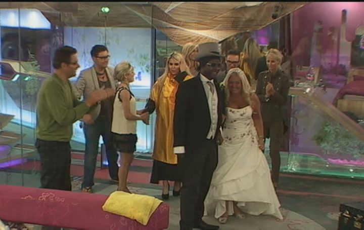 Vanessa Feltz in her Ultimate Big Brother wedding dress in 2010