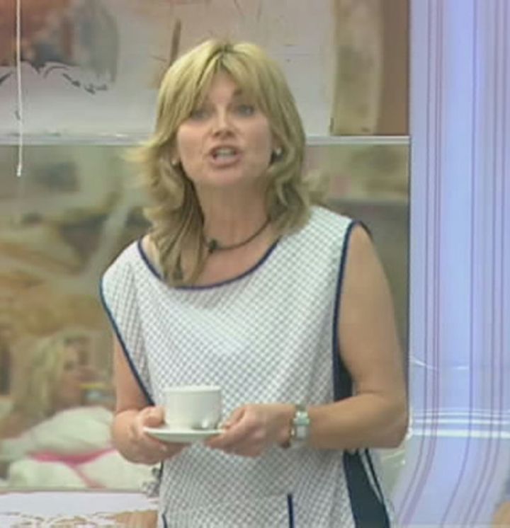 Anthea Turner in the Big Brother house in 2010