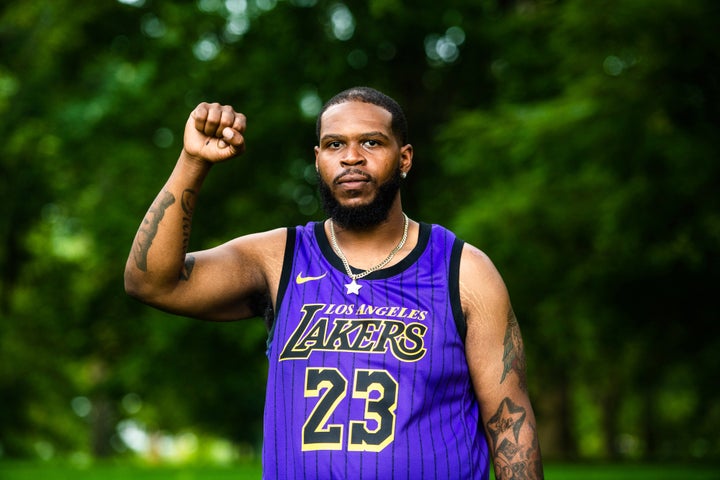 Kenneth Walker, the boyfriend of Breonna Taylor, is seen in August. A judge on Monday permanently dismissed criminal charges against Walker for firing his own gun during a police raid in which Taylor was shot by officers and died.