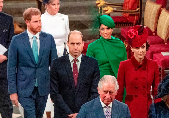 Guillermo y Harry, la última vez que fueron vistos en público, en marzo de 2020.