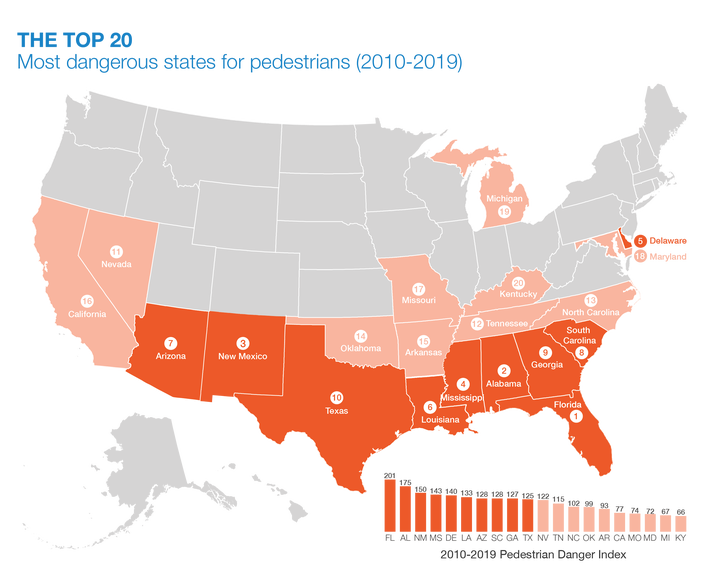 Nine of the top 10 most dangerous states were found to border the nation&rsquo;s southern continental U.S.